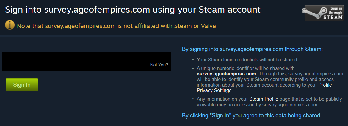 Linking Steam Example