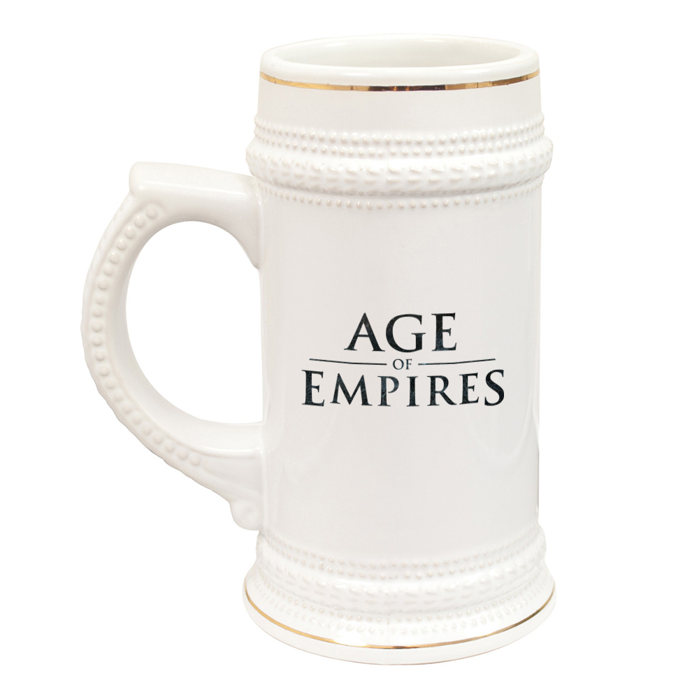 A ceramic Age of Empires stein